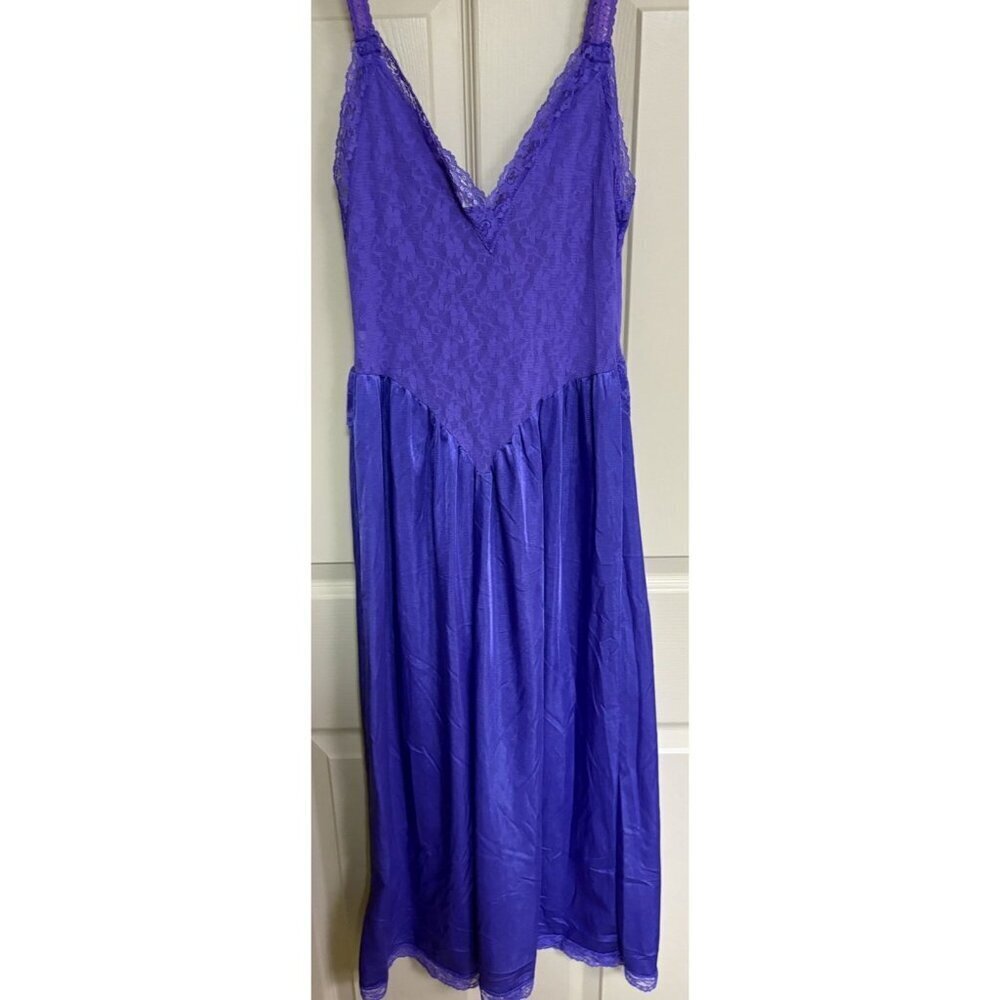 Vintage Ballerina Nightgown Semi Sheer To Waist Lace Feather Bed Intimate Sz M - Picture 5 of 8